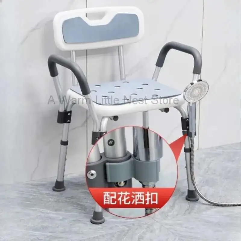 

Bathroom Waterproof Shower Stool Organizer Nordic Modern Foldable Chair Elderly Bathroom Sillas Peglables Furniture Home