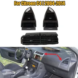 Panel de salida de aire acondicionado para Citroën C4 I, Panel frontal, rejilla de salida de aire de CA, salpicadero de consola central, 1 piezas, 2004-2014