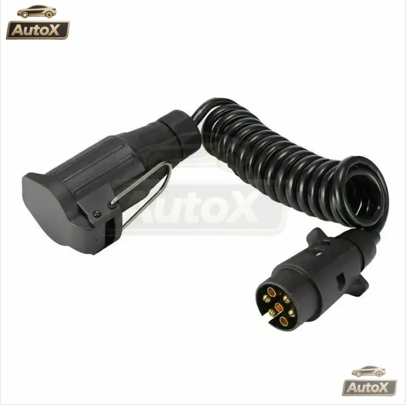 Kabel Ekstensi Soket Steker Sirkuit Auto X 2M 7 Pin untuk Lampu Trailer Truk, Kabel Papan Lampu, Kabel Steker Jantan ke Betina