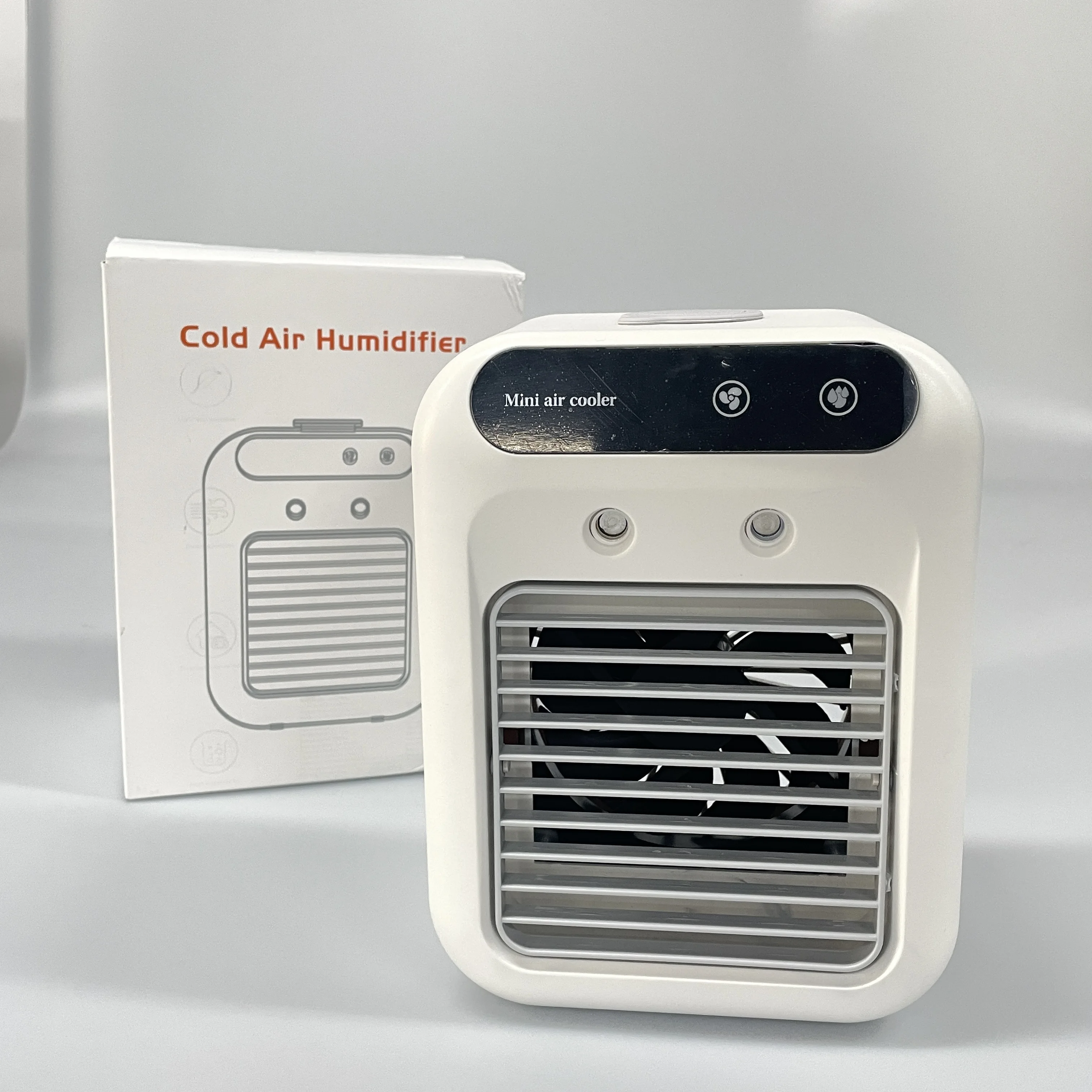 ترقية مبرد الهواء الشخصي الصغير التبخيري مكيفات الهواء المحمولة مروحة التبريد مع رذاذ بارد لغرفة النوم مكتب التخييم