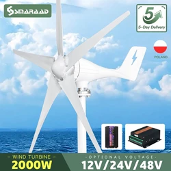 Generatore di Turbine eoliche 3000w orizzontale 12V 24V energia libera dinamo magnetico forte potenza 220v uscita Inverter per la casa