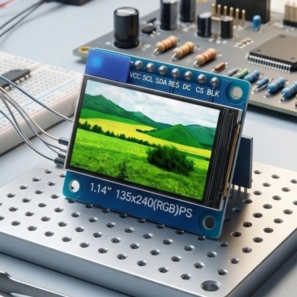 1.14 inch IPS Display Module Featuring Full-View Technology For SPI Connectivity Optimized for Low-Pin Microcontroller Systems