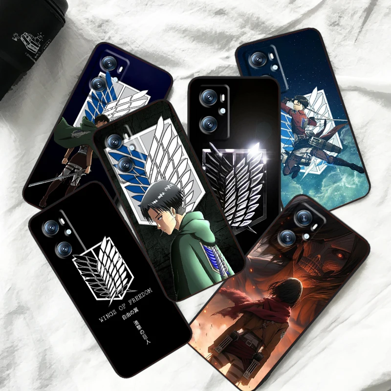 

Attack On Titan Popular Anime For OPPO Find X6 X5 X3 A54S A5 A94 A16 A53S A57 A74 A72 A98 A78 A96 A9 5G Black Back Phone Case