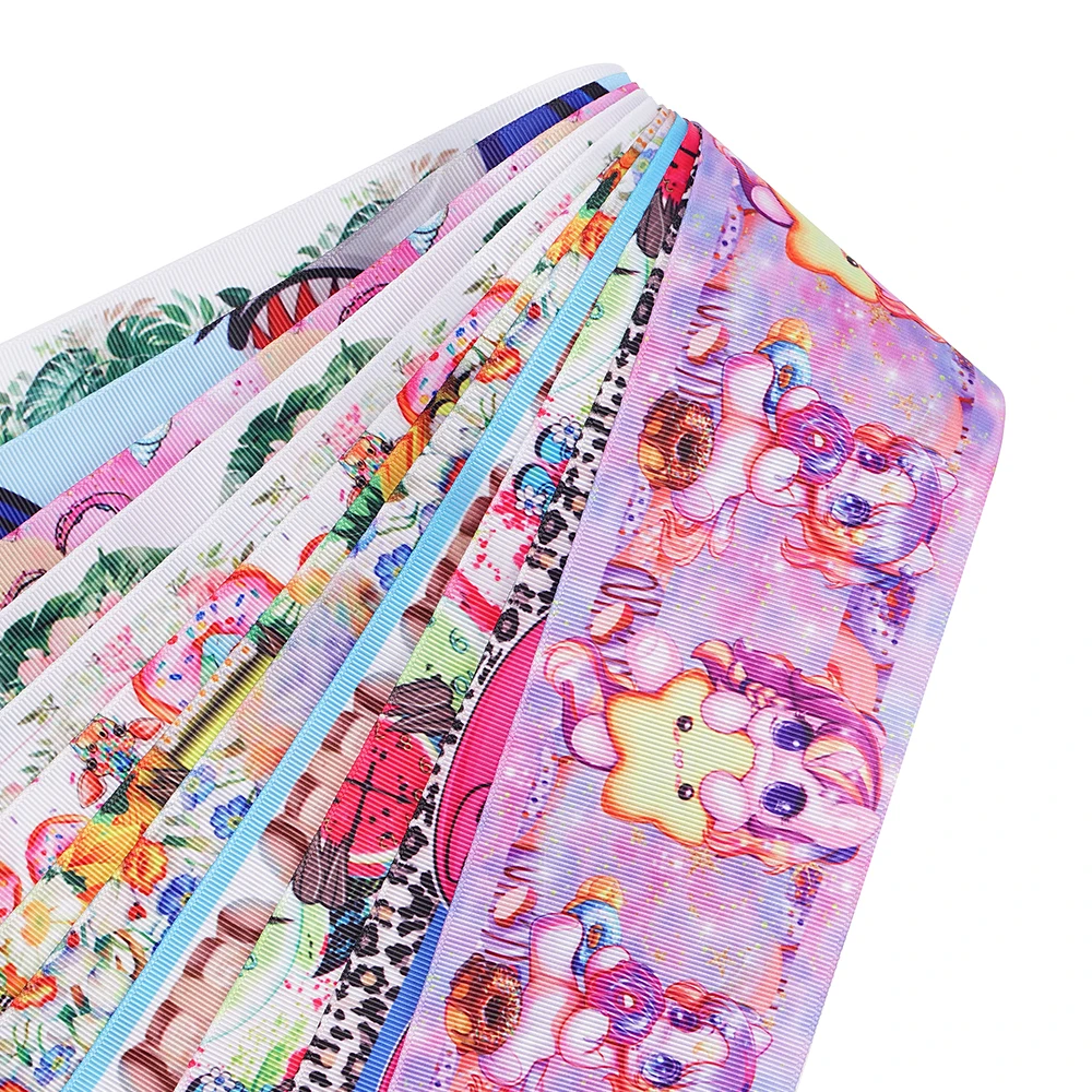 5 Yards Animal Printed Grosgrain Satin Ribbons For Bows DIY Craft Decoration Packaging Supplies. 68214