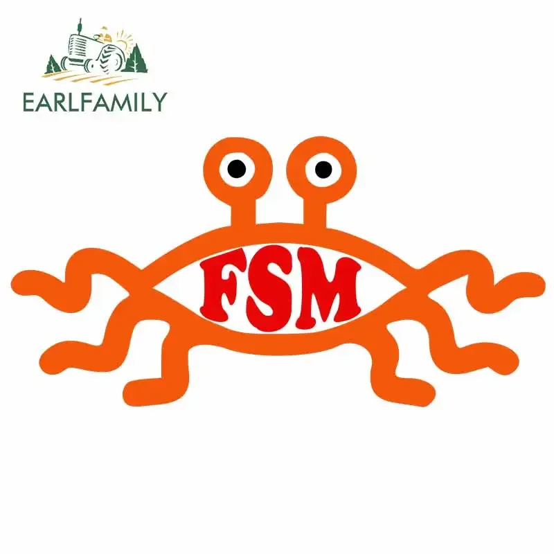EARLFAMILY 13cm x 12.7cm for Monster Pastafarian Truck Decal Vinyl Material Fashion Car Stickers Suitable for VAN RV SUV Car