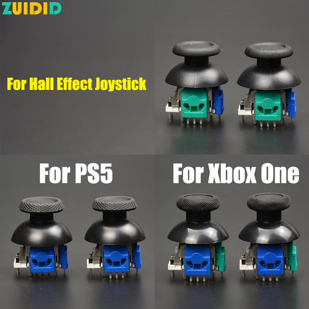 ZUIDID untuk Hall Effects Joystick 3D Thumb Joystick kiri dan kanan Rocker untuk PS4 PS5 Xbox one Thumb Rocker pengganti