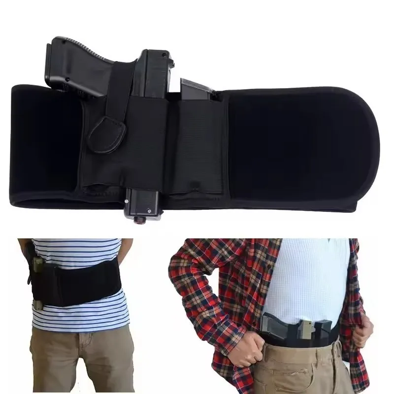 

Тактическая поясная кобура, кобура для пистолета, эластичный широкий ремень, уличная охотничья стрельба, портативная скрытая кобура для пистолета, чехол для пистолета
