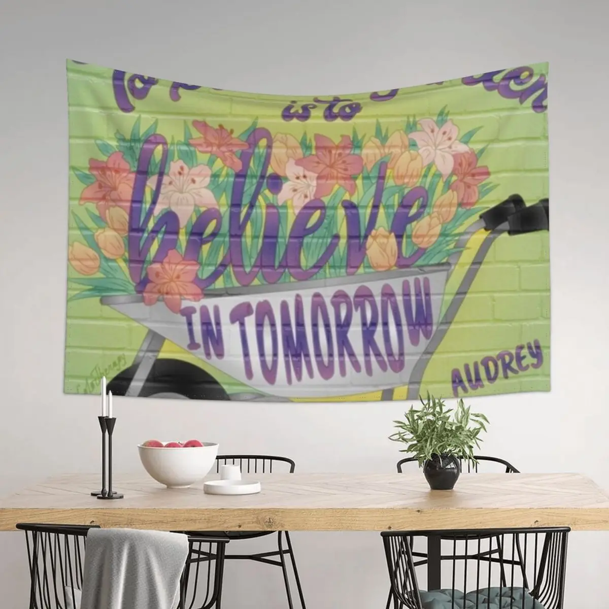 

To Plant a Garden is to Believe in Tomorrow Tapestry Decorative Wall Decoration Room Room Decor Cute Tapestry