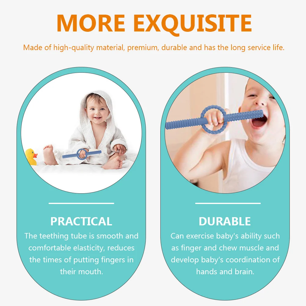 5 قطعة سيليكون الرضع جوفاء مضغ عضاضة العصي تخفيف آلام أسنان الطفل لعبة التسنين عضاضة المولي #5