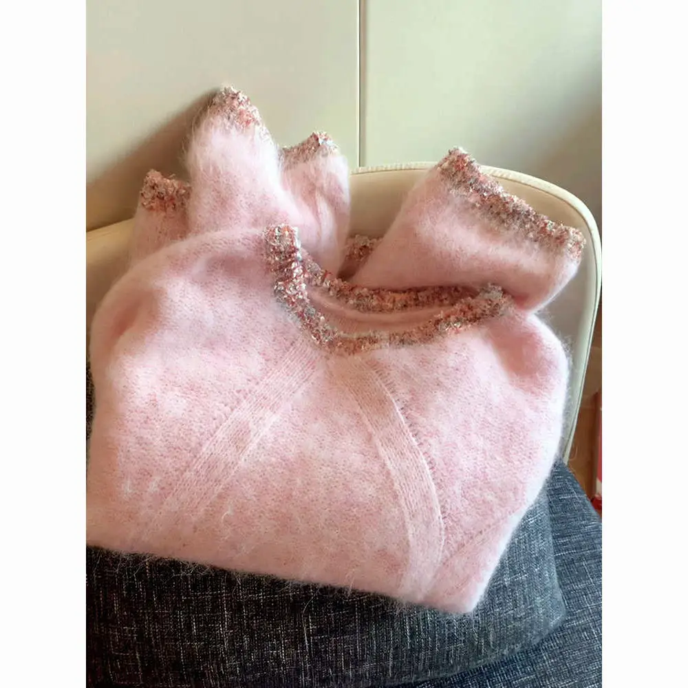 

Little-flavored Celebrity Temperament Fashionable Sweet Sweater in Autumn Winter Long-sleeved Tops for Women Knitted Sweaters