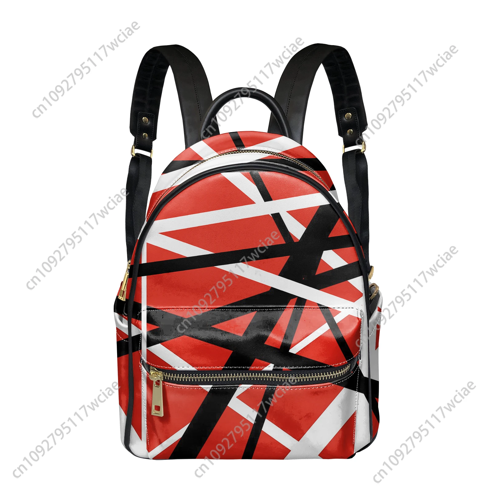 

Van Evh 5150 Stripes Halen Rock Band Backpack Womens Men Personalized Double Shoulder Bag Business Travel Bookbag Gift Daypack