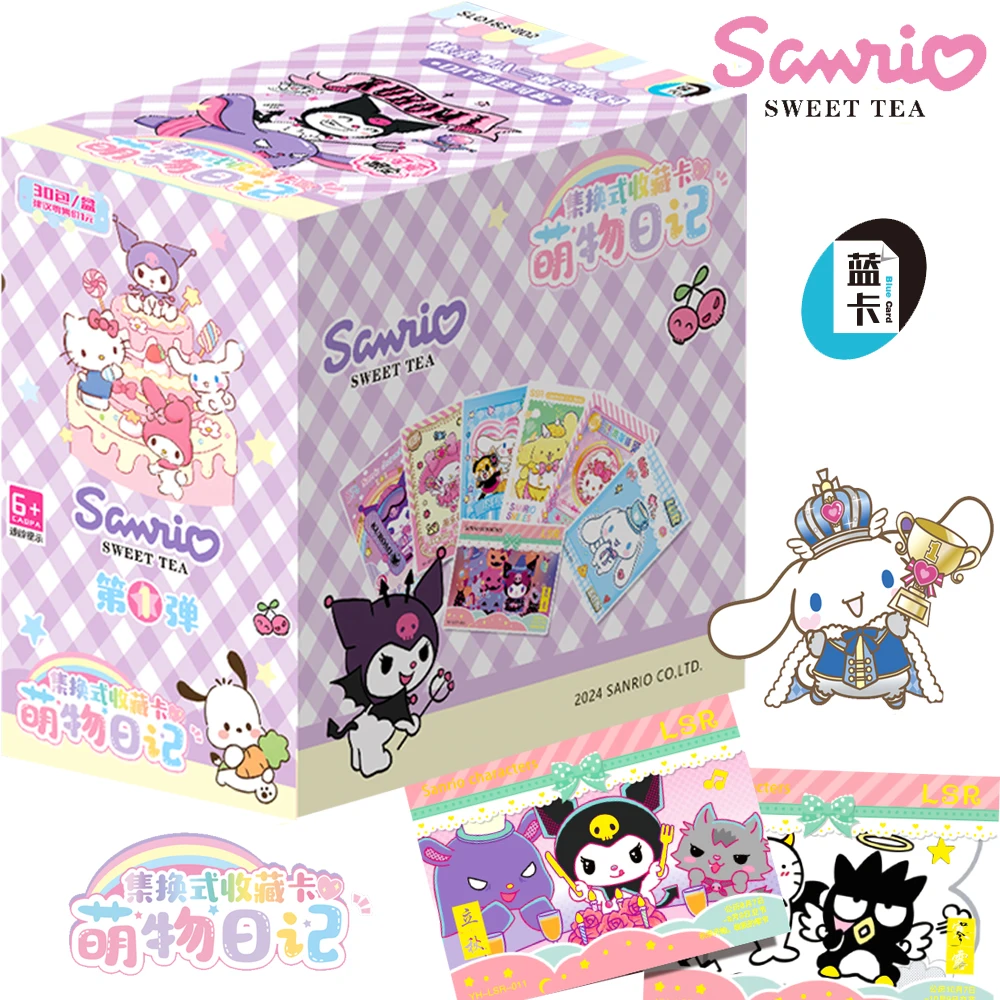 

Genuine Sanrio Card Cute Diary Series Collection Classic Japanese Anime Characters Hello Kitty Kuromi Reflection Card Gifts Toys