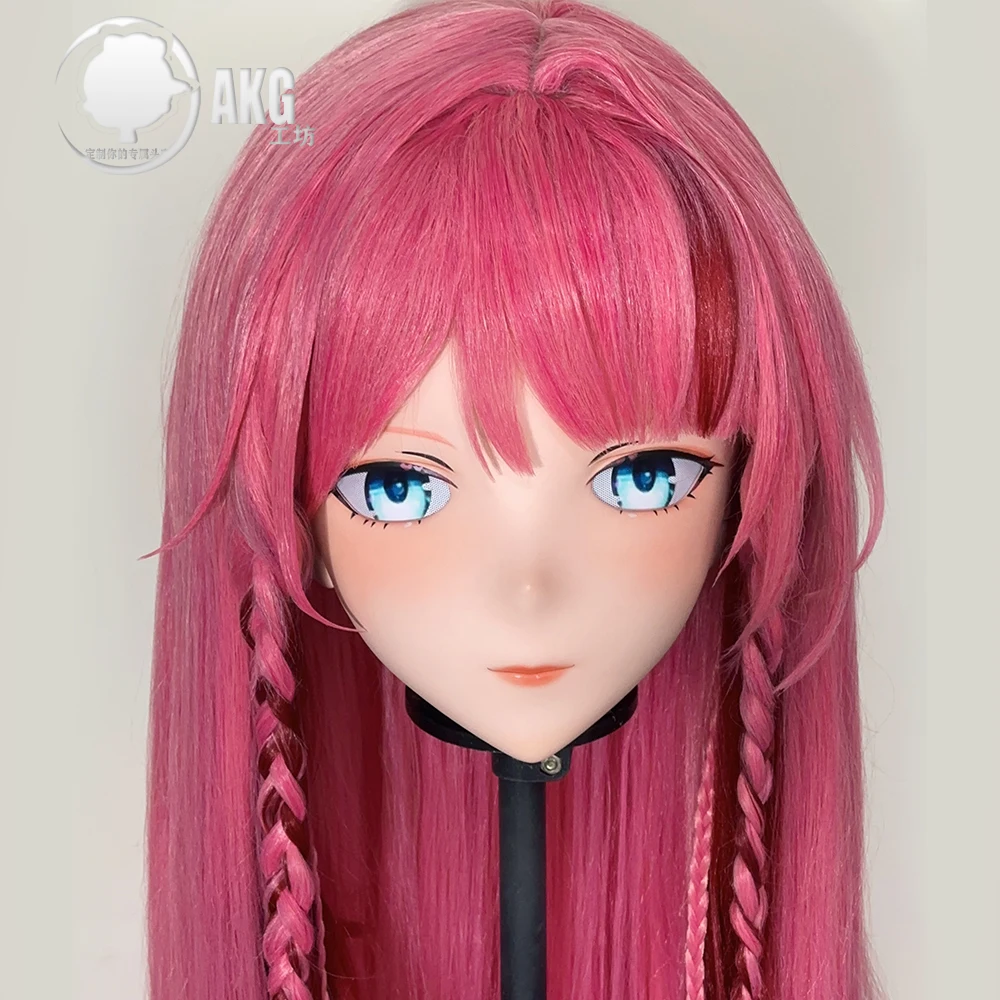 

Customize Character Female/Girl Resin Kig Full Head With Lock Anime Cosplay Japanese Anime Kigurumi Mask