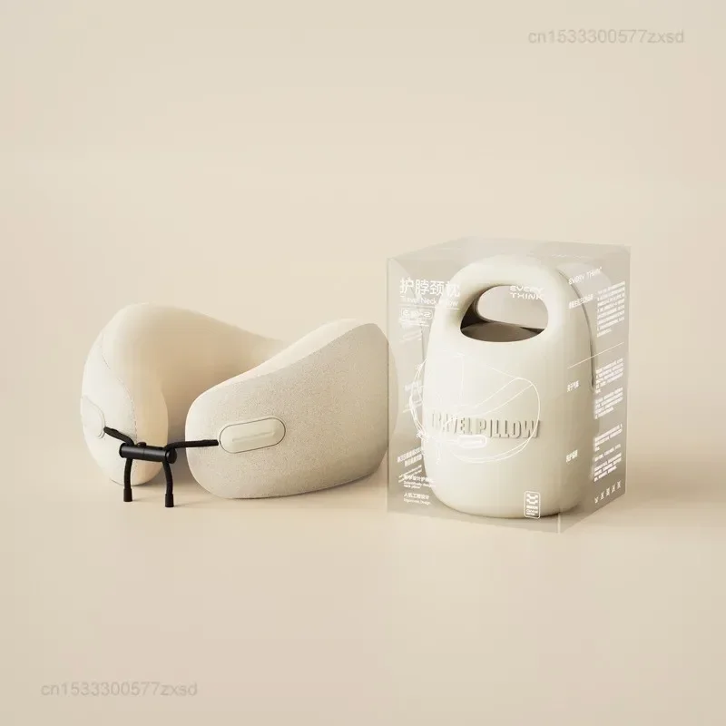 EVERYTHINK Travel U-shaped Pillow Simple Fashion Nap Driving Travel Neck Protection Pillow Comfortable Relief Fatigue