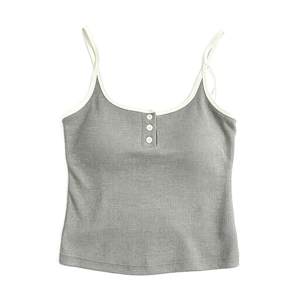 Womens Sleeveless Cotton Camisole Featuring U-Neck Regular for Fit Tank For Top for Vacation Beach Office and Active Daily