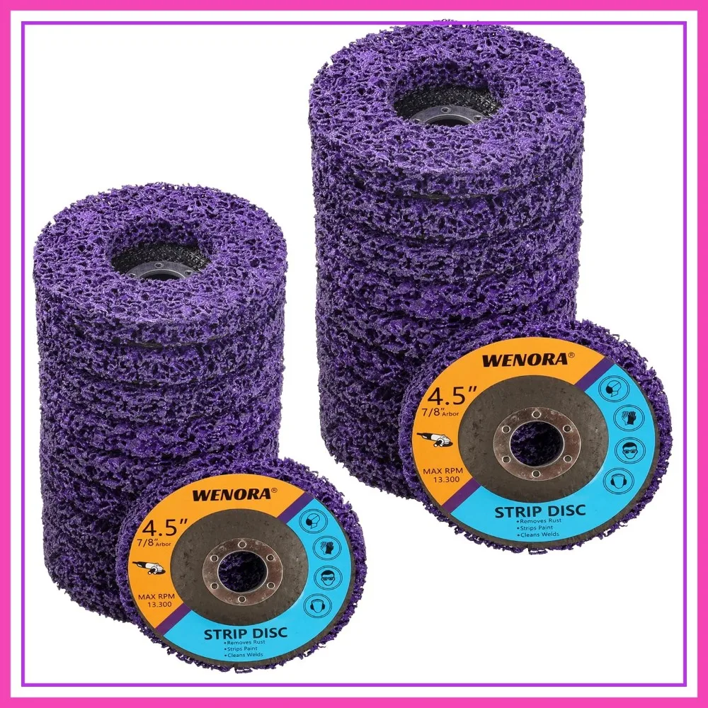 

20 Pack 4-1/2" x 7/8" Strip Discs for Angle Grinder - Rust & Paint Removal, Clean Welds & Oxidation
