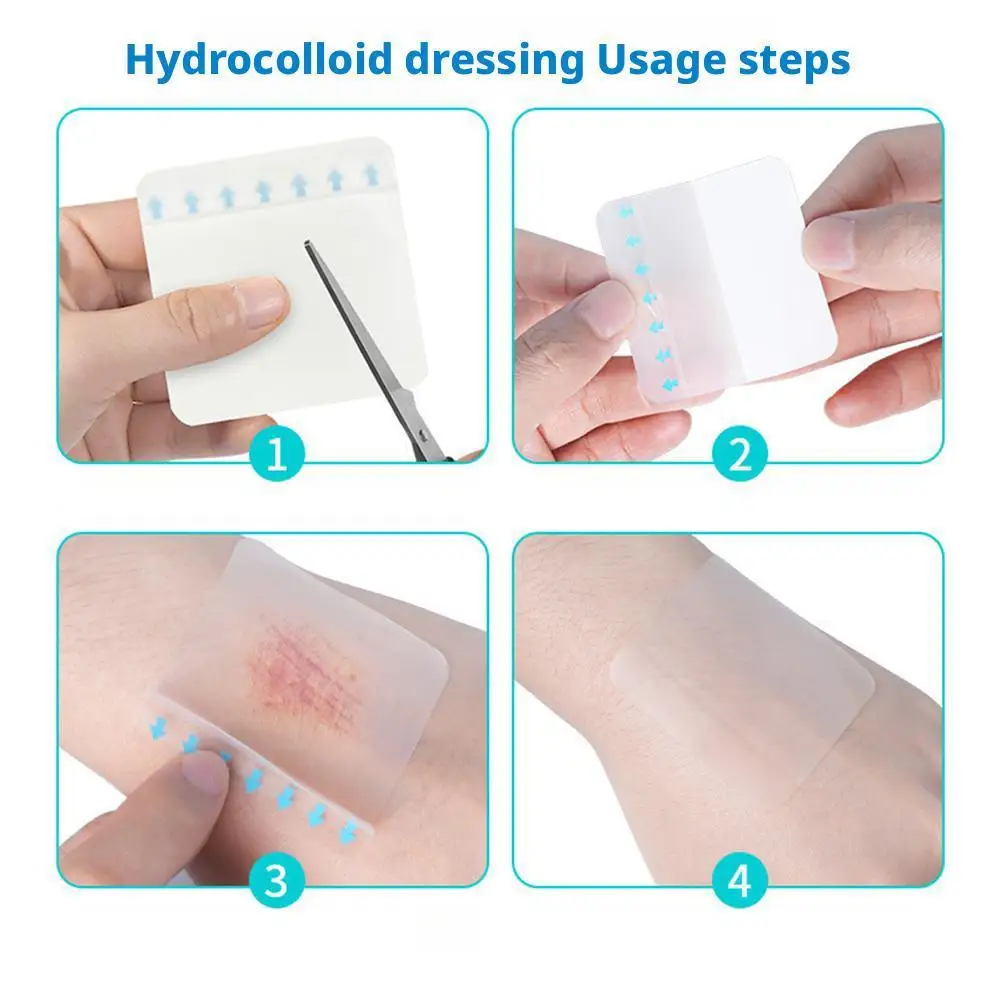 Hydrocolloid Bandage Roll Self Adhesive Wound Dressing For Pressure Sore Blisters Highly Absorbent Care Skin Healing Pad