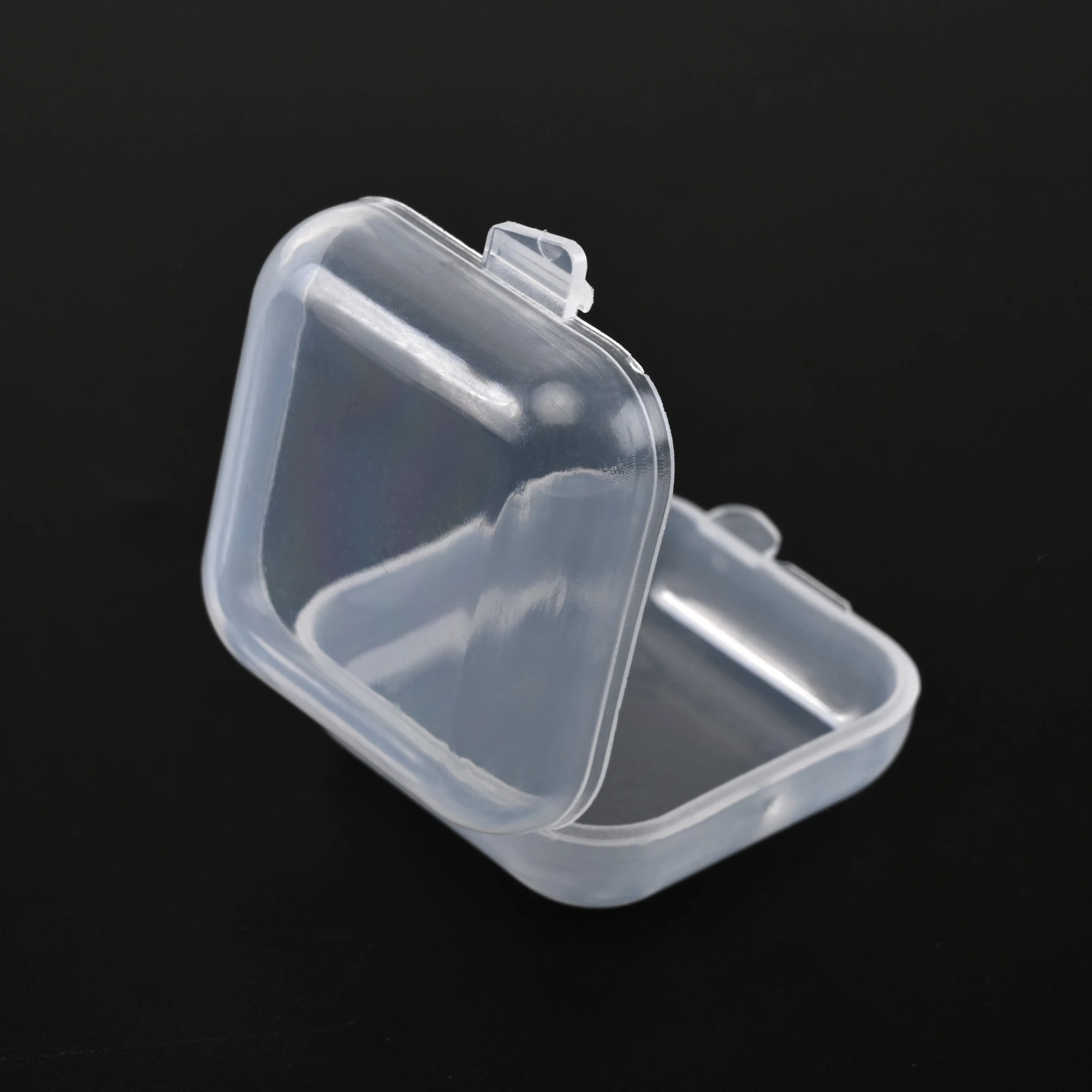 Mini Square Transparent Plastic Small Boxes Pill Jewelry Storage Case Finishing Container Storage Small Pill Box Earplug Box