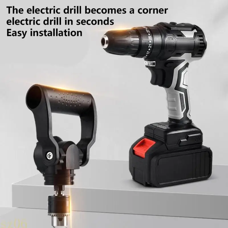 Q2Q4 Precisions Corner Drill Adapter with Robusts Constructions 90 Degree Drill Bit Holder Screwdriver Tool for long terms Use