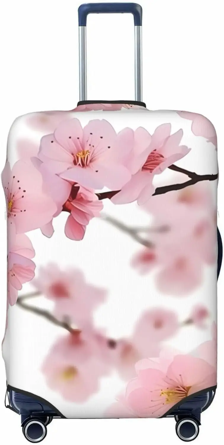 

Travel Luggage Cover Cherry Cherry Blossom Suitcase Covers for Luggage Fashion Suitcase Protector Fits 18-32" Luggage, Black