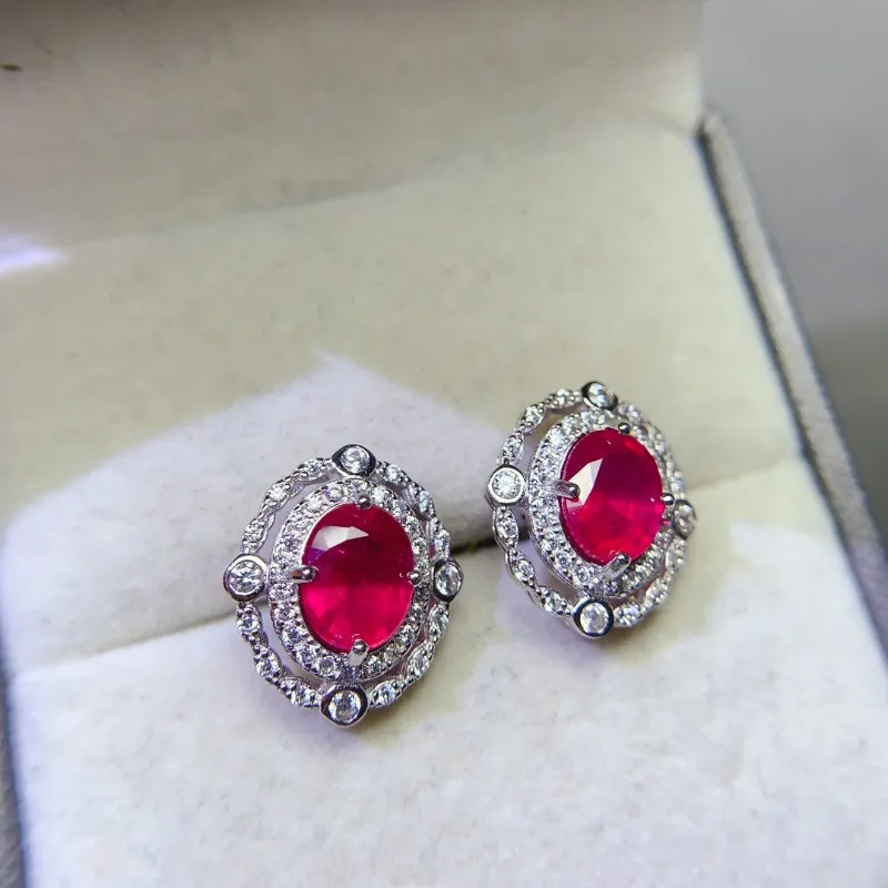 sterling-silver-925-earrings-natural-ruby-women's-vintage-earrings-large-ruby-mother's-day-gift-luxury-jewelry