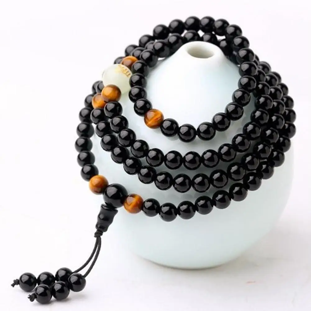 1PC Natural Stone Black Obsidian Magnetic Therapy Bracelet Weight Unisex Bracelet Slimmy Loss Health Care