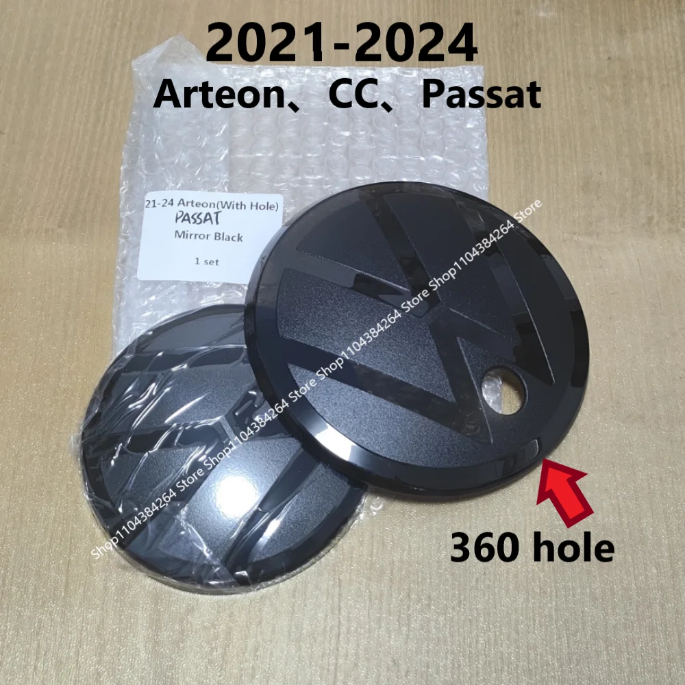 

ABS Pasted Front Grille Badge 360 panoramic camera dedicated hole Shell Rear Trunk Emblem Lid For VW ARTEON PASSAT CC 2021-2024