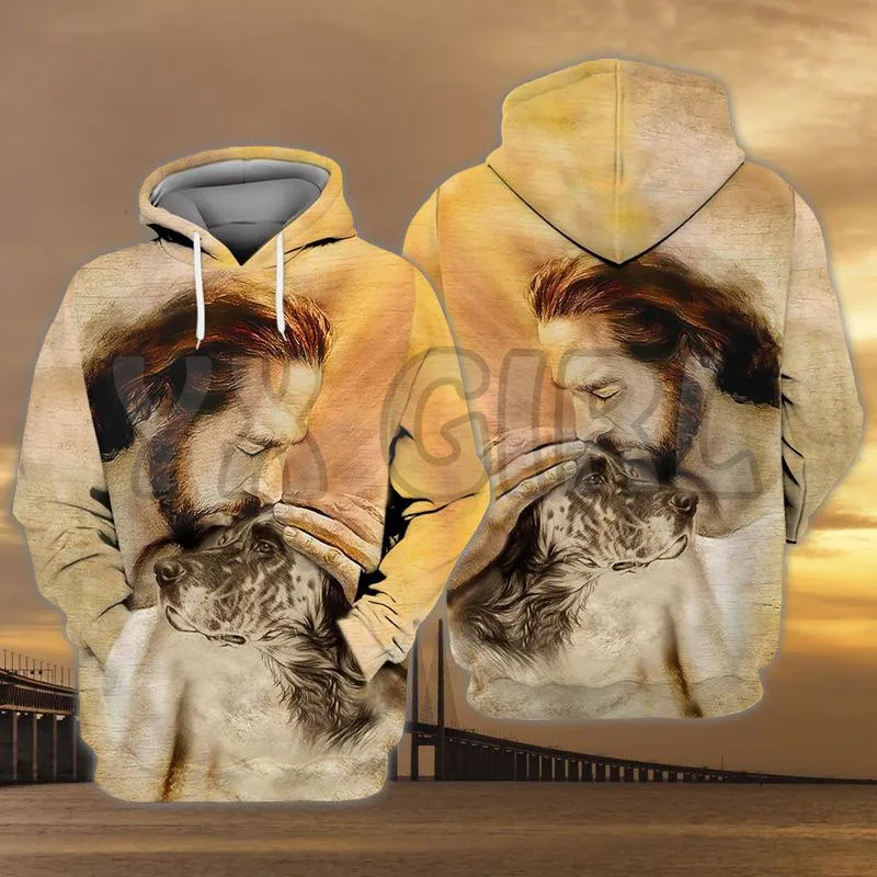 Sudadera con capucha con estampado 3D de Pastor Alemán para hombre y mujer, suéter con capucha de perro divertido, chándal informal de calle