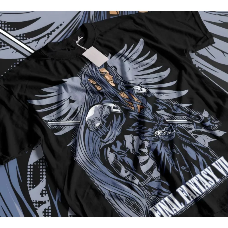Final Fantasy VII Sephiroth Graphic T Shirt Men Women Classic Game Print Short Sleeve Tee Unisex Casual Streetwear Oversized Top