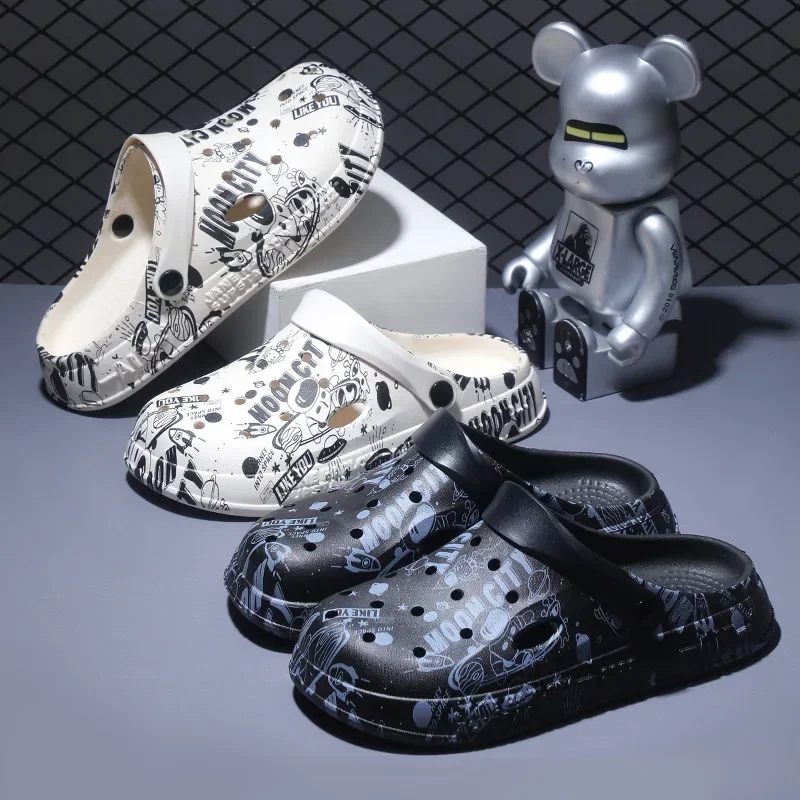 

Summer Men's Slippers Camouflage Outdoor Pile Beach Sandals Women's EVA Indoor Family Flip-flops Garden Shoes