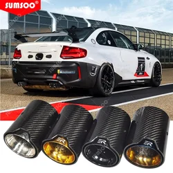 genuine SUMSOO 1PCS fit for M2 F87 M3 F80 M4 F82 F83 exhaust modified Suitable cars carbon fiber tail Muffler pipe tips