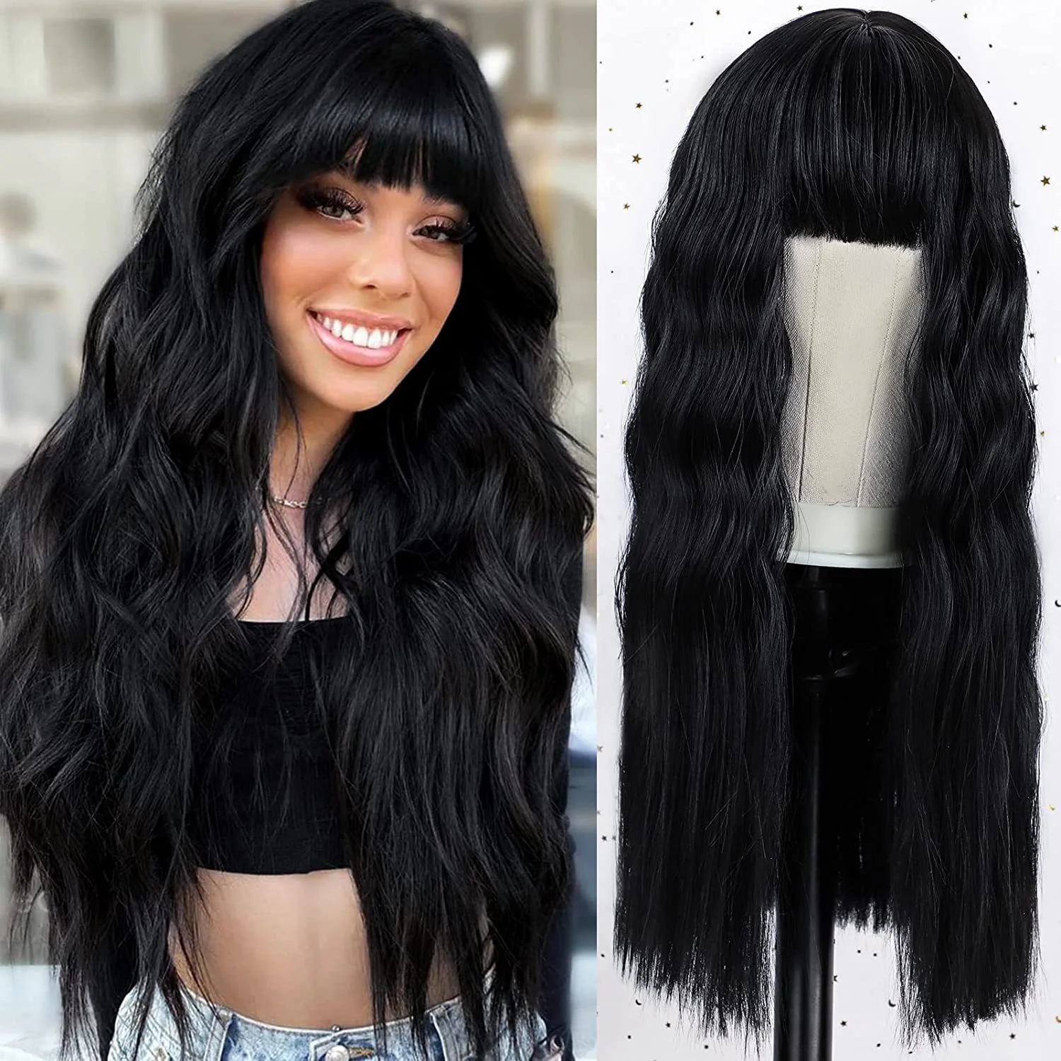 

LO 180% Blonde wig Curly Wig Natural Black Wig Elastic Show Face Thin Synthetic Wig Applicable to a variety of scenes Fluffy