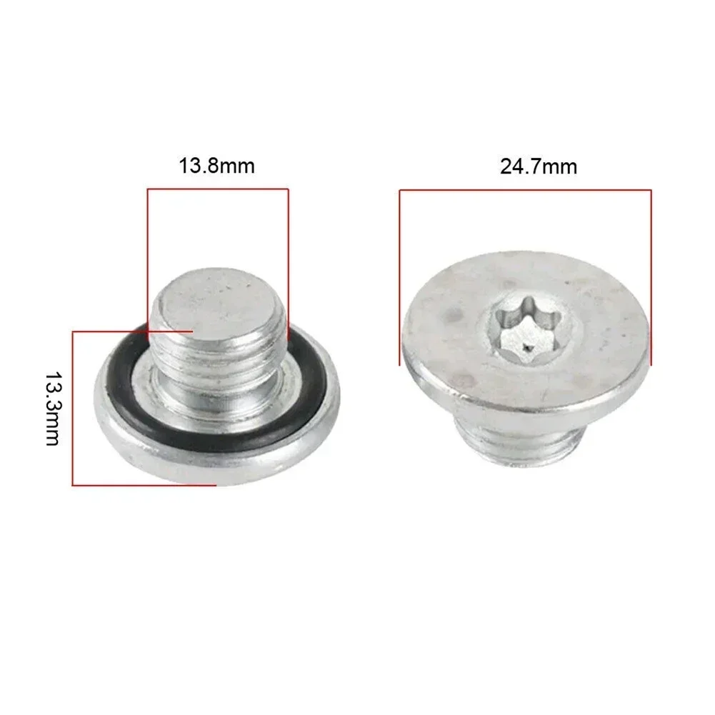 M14 X 1.5 Aluminium Alloy Oil Drain Plug Sump Drain Nut Bolt With Copper Gasket For Opel Silver Tone 90502556 Oil Drain Plug