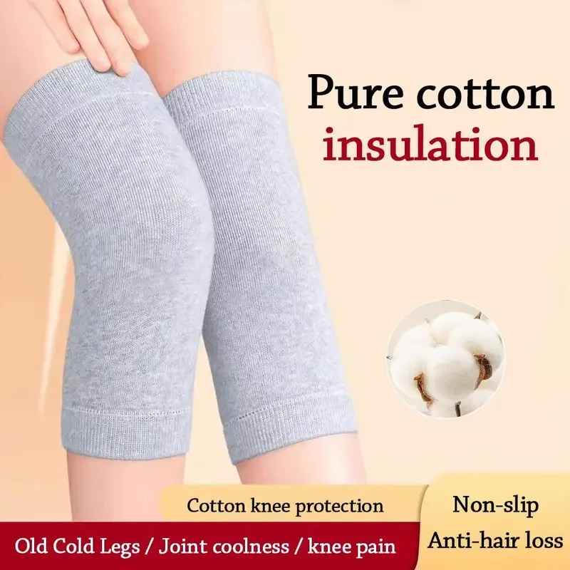 وسادات ركبة رياضية مرنة خفيفة الوزن من القطن الدافئ، دعامة دعم ضغط رفيعة للغاية للرجال والنساء #3