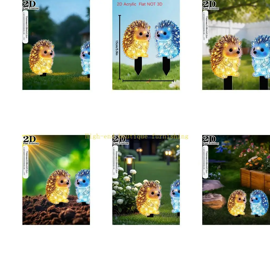 L9NB Double sided acrylic animal yard stakes for flower bed display
