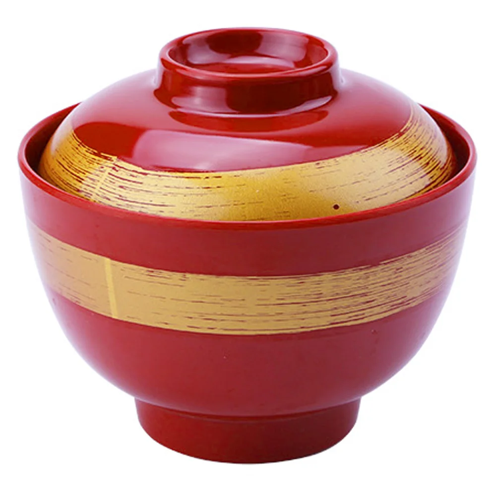 

1 set 1 Set Japanese Style Lidded Soup Premium Rice Bowl Sturdy Food Container For Restaurant Kitchen Asian Serving Bowl