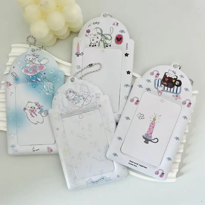 Ins Style Korea Pvc Photocard حامل لطيف الكرتون 3 بوصة Kpop صور بطاقة الأكمام المعبود بطاقة جمع المنظم