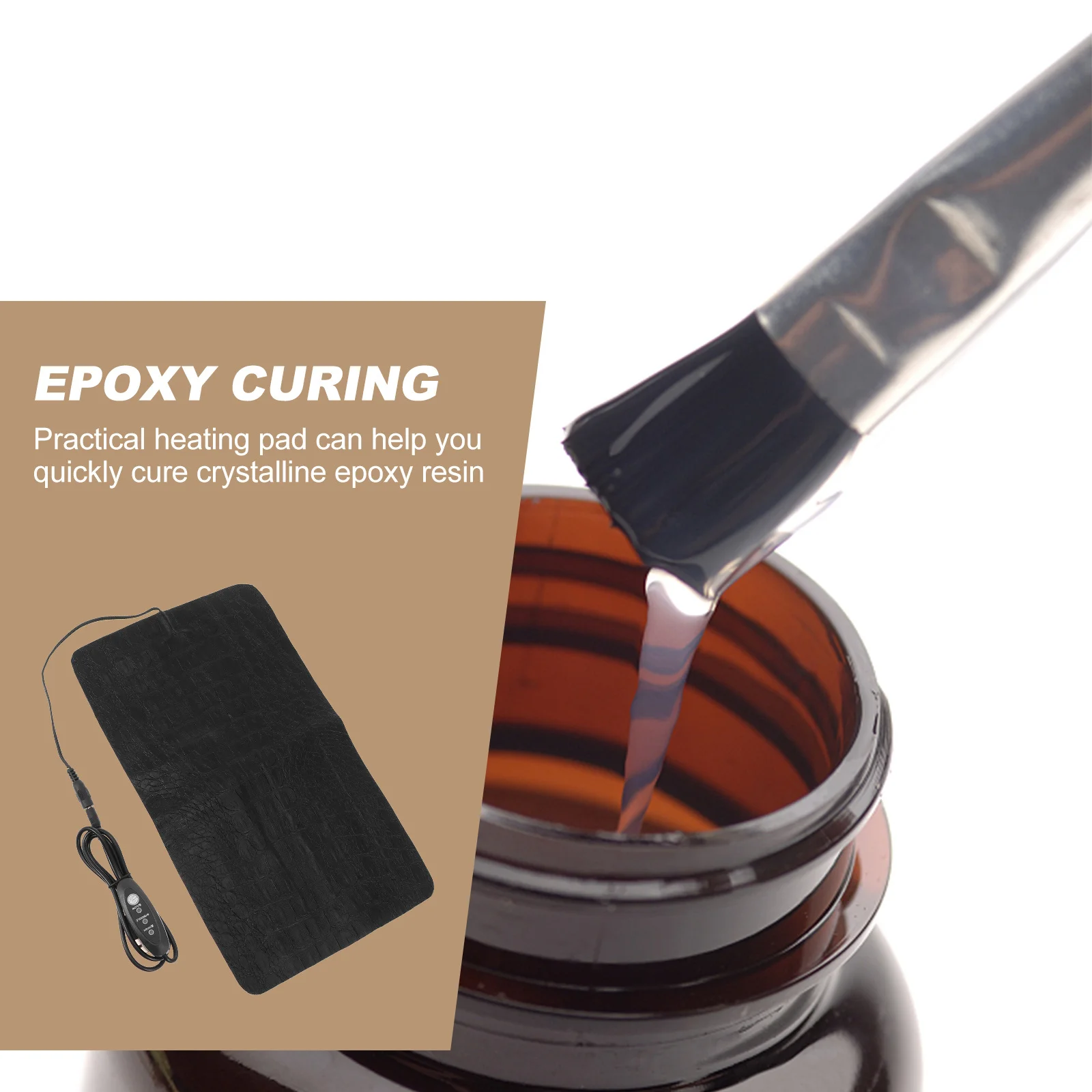 

1Pcs USB Epoxy Heating Pad Energy Saving Environmental Protection Fast Heating Mat Bubble Reducer DIY Resin Cure Accessory