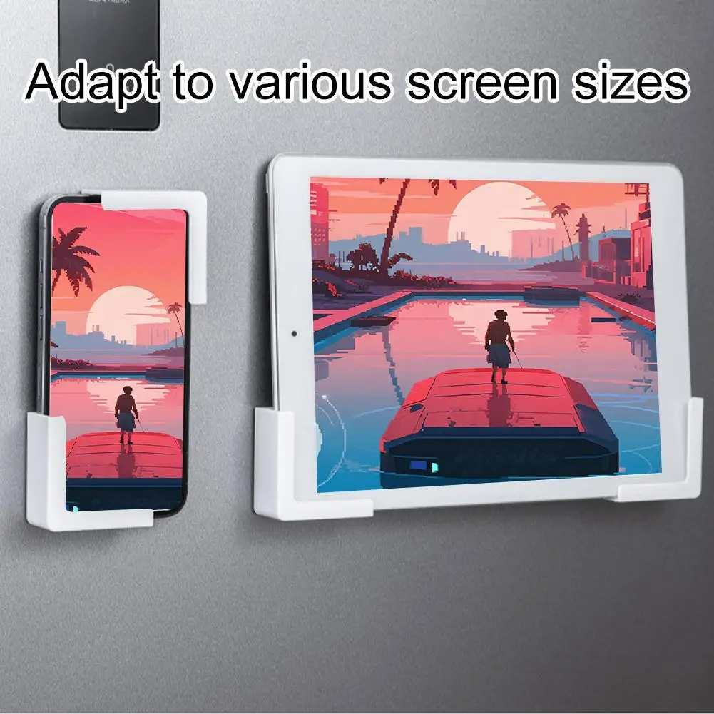 

Многофункциональный держатель для телефона/планшета, подставка для зарядного планшета, магнитная настенная подставка, прикроватная подставка для холодильника, без сверления