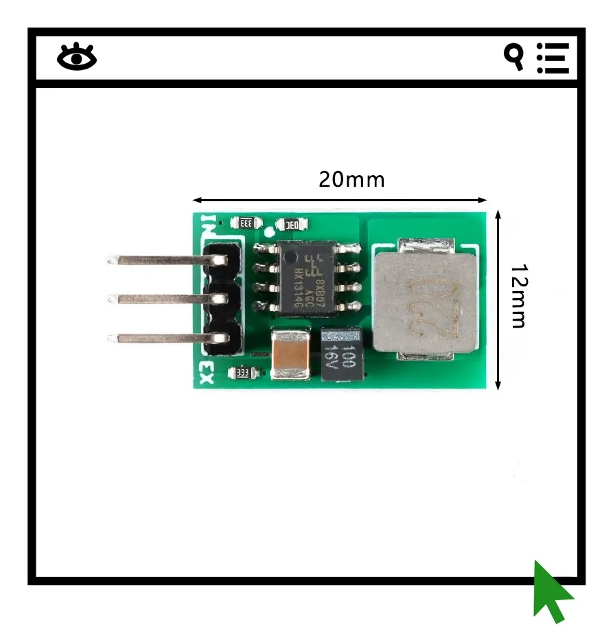 

4PCS DC-DC step-down power module 5V/1A small three terminal voltage regulator 5.5V-32V input conversion efficiency 93%