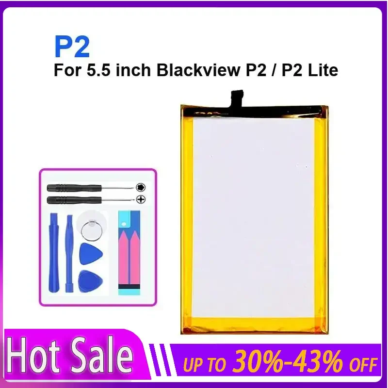 

Аккумулятор 6000 мАч 5,5 дюймов для Blackview/P2 Lite P2lite Bateria, гарантия на аккумуляторы для мобильных телефонов + трек-код