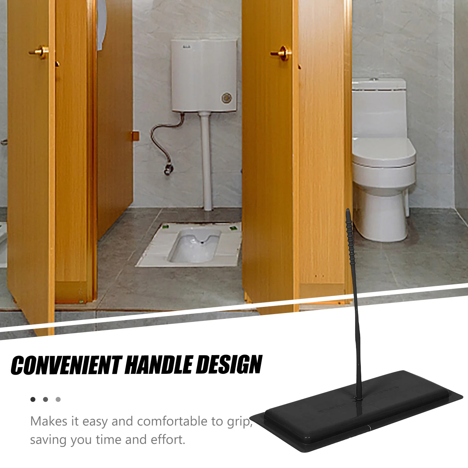 

Universal Thickened Plastic Squatting Toilet Lid Cover with Handle for Bathroom Squat Pan Odor Blocking Rural Dry Toilet Use