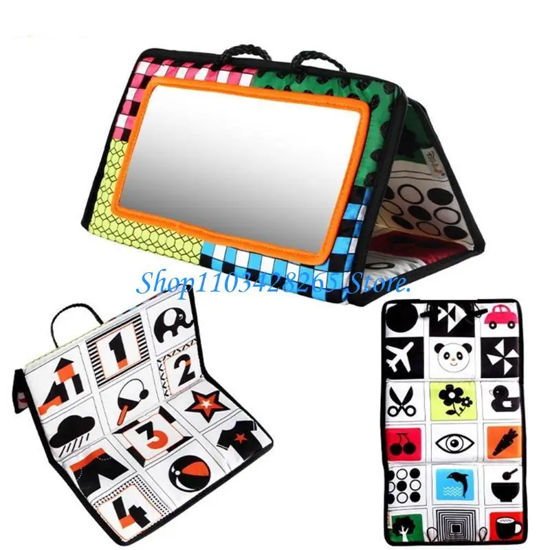 سيارة أطفال للرضع للمقعد الخلفي معلقة قابلة للطي مرآة للسفر محمولة بأنماط كرتونية لطيفة للأطفال الصغار التعلم المعرفي T G2TE