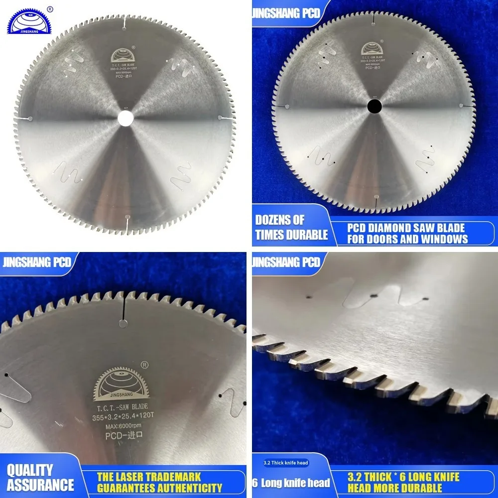

14" 355x3.2/2.6x25.4x120T PCD Circular Saw Blade for Aluminum & Pipe Cutting, Factory Wholesale Carbide Tipped