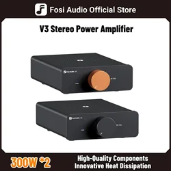 Fosi เสียงสเตอริโอเครื่องขยายเสียง 300W x2 TPA3255 Class D Mini ลําโพง Amp 2 ช่องเครื่องขยายเสียงสําหรับ Passive ชั้นวางหนังสือ