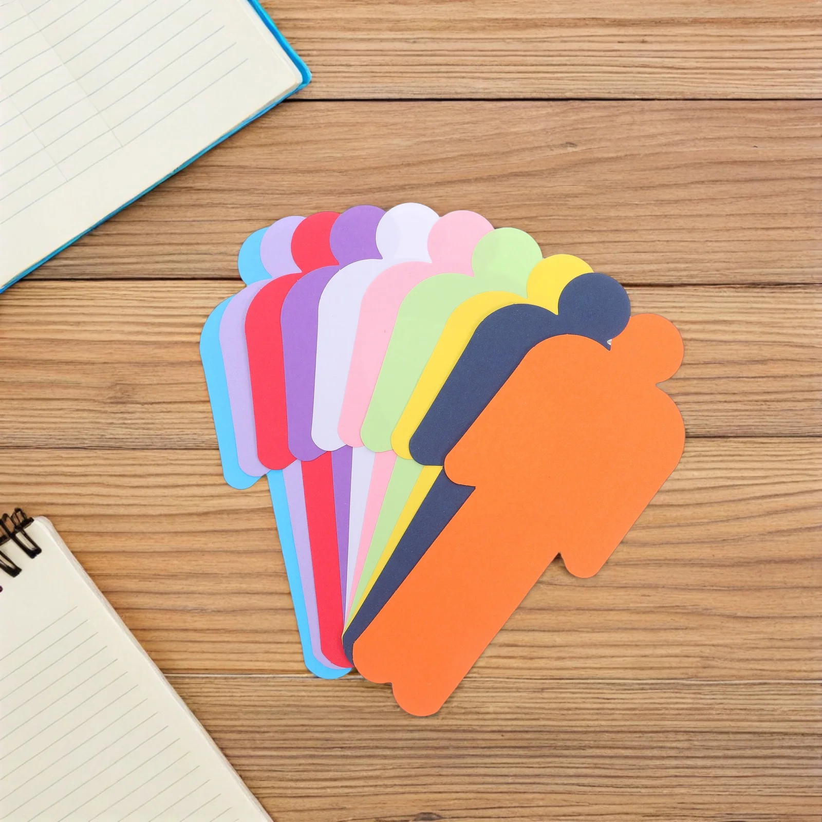 Papel de colores con forma de personas de doble cara para niños, suministros de dibujo artesanal para manualidades, pintura artística, uso escolar, 150 Uds.