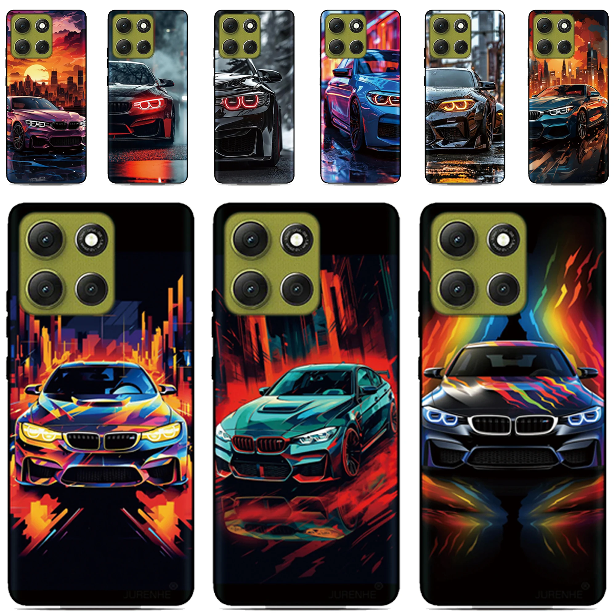 Newest Car Painted Case For ASUS Zenfone 10 9 8 Flip 5z ROG Phone 2 3 5 5s 6 7 Pro ZS630KL Silicone Soft Back Cover Funda
