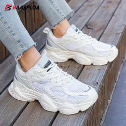 Baasploa Women Running Shoes Mesh Surface Breathable Outdoor Walking Shoes Non-Slip Lightweight Tennis Comfortable Women Shoes