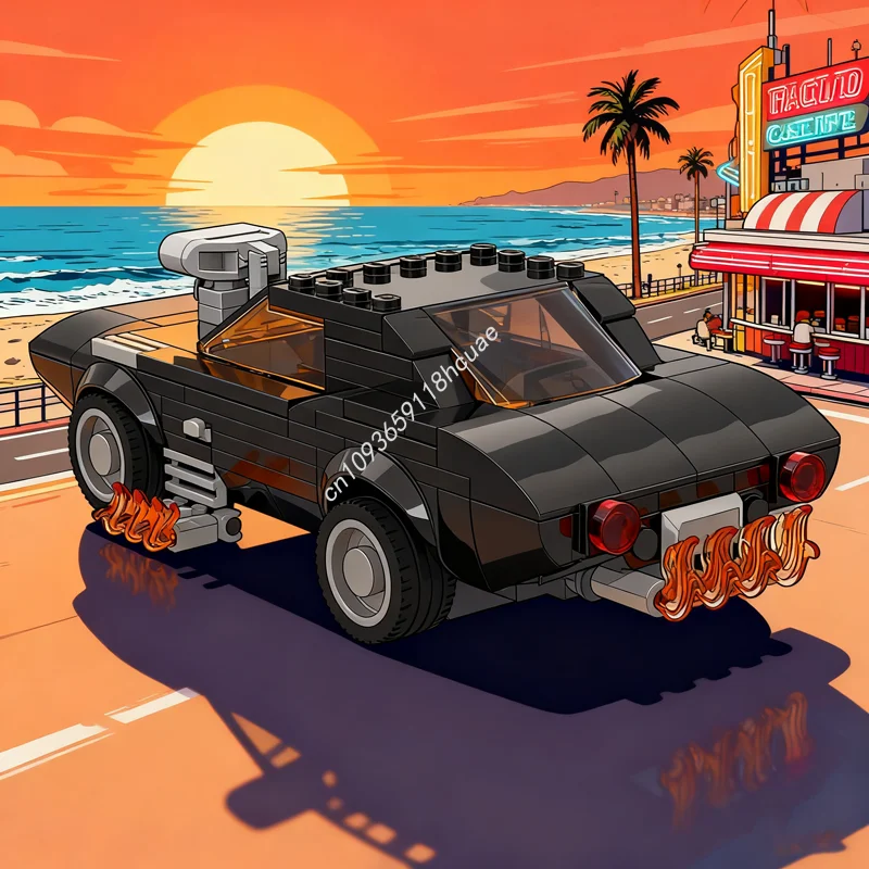 

261 шт. MOC Spitfire City Champions, модель строительных блоков, архитектура, рождественский подарок, сборные игрушки, креативная идея, кирпич, день рождения