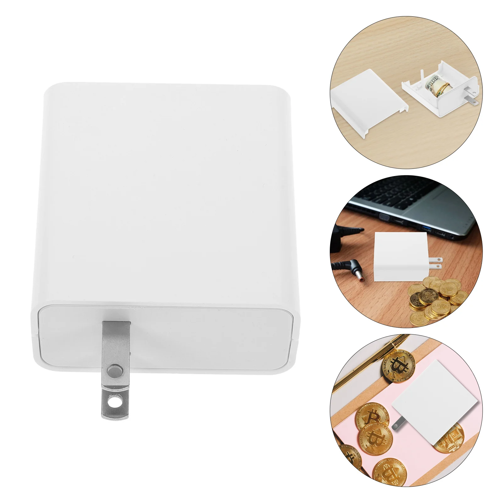 Simulação de armazenamento oculto, recipiente secreto portátil para objetos de valor e itens pequenos, caixa de armazenamento oculta